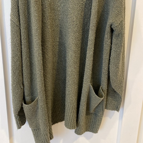 SO women’s olive green open front cardigan - Picture 3 of 10
